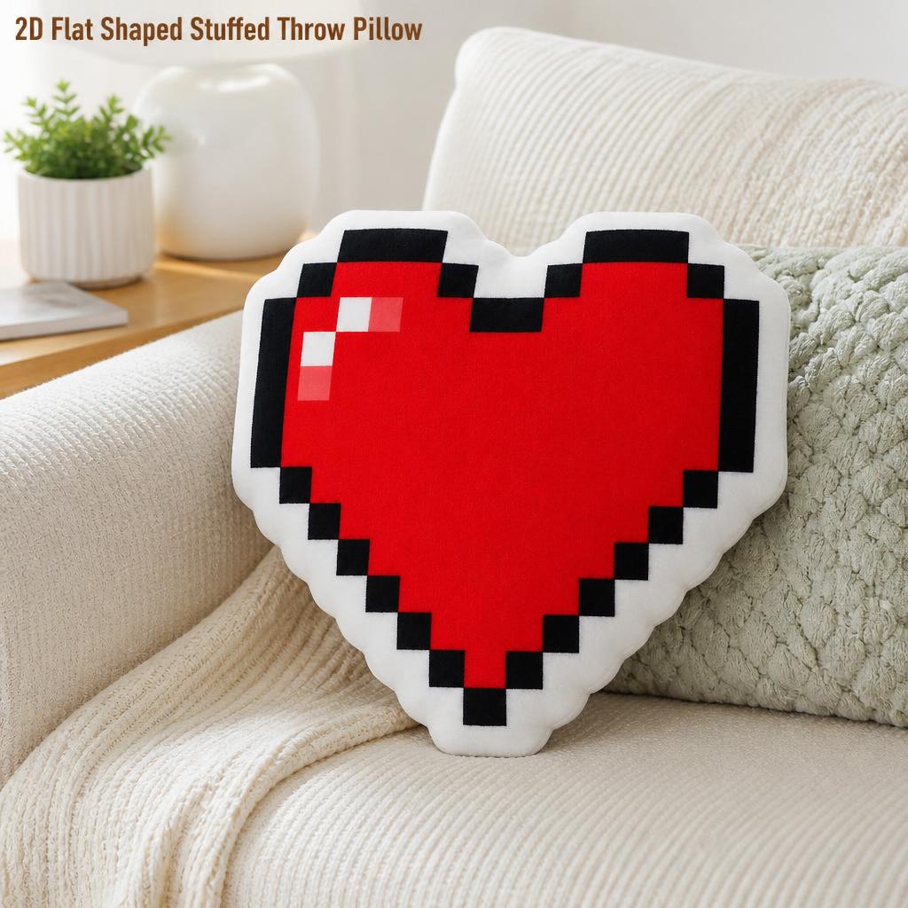 Retro Gaming Life - Плюшевая подушка Pixel Heart Gaming Life