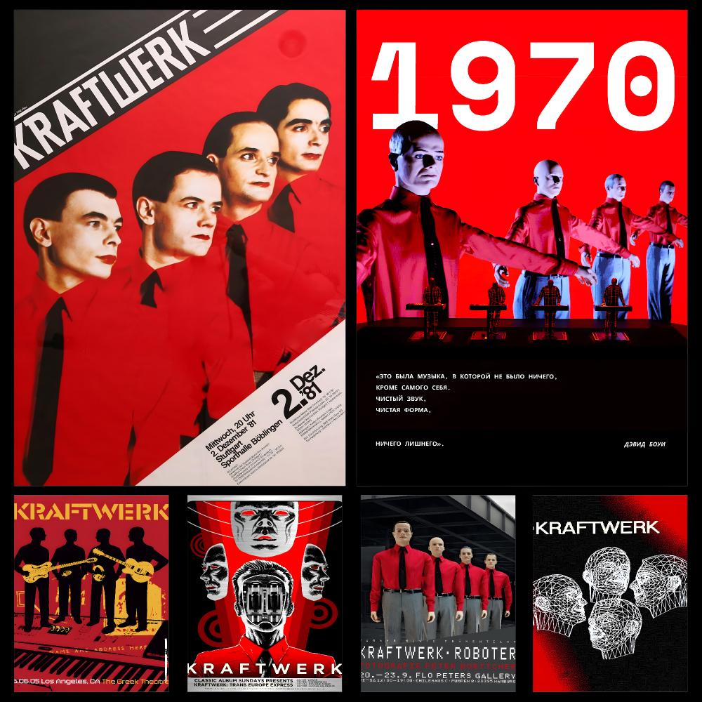 Retro Gaming Life - Ретро-постер Music Kraftwerk из полипропилена, самоклеящийся,