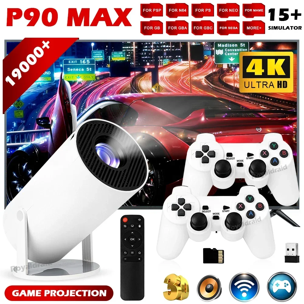 Retro Gaming With Projector - Портативный игровой проектор P90 Max с