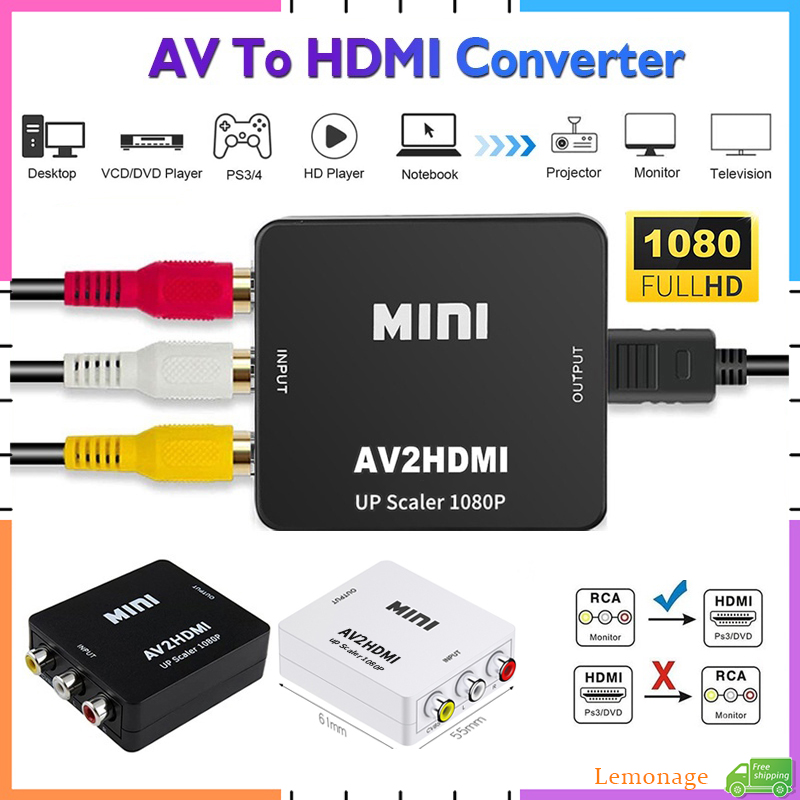 Конвертер AV RCA в HDMI 1080P  – обзор и цена Retro Gaming With Projector